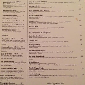 Sweetsalt - Dinner Menu 10/2014 - Sandwiches Near Me - Toluca Lake, California