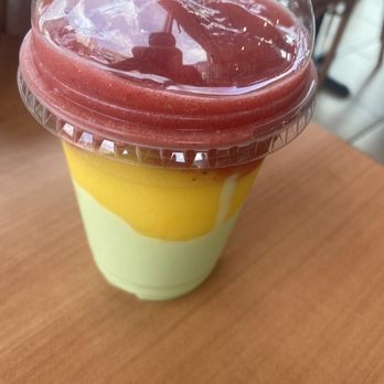 Sheger Spring Cafe - Sheger mixed smoothie  Avocado, Mango, and strawberry - Ethiopian Near Me - Silver Spring, Maryland