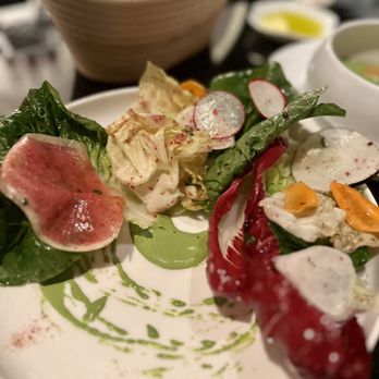 Le Jardinier - Summer greens petit vegetables green goddess - French Near Me - Miami, Florida