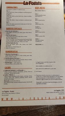 Menu photo 2 La Fogata Restaurant - Evans Denver, CO Menu photo 2 La Fogata Restaurant - Evans Denver, CO