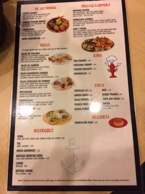 Menu photo 1 Gamba's Seafood Grill Edinburg, TX