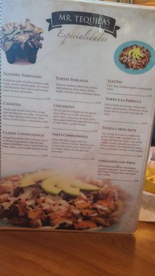 Menu photo 2 Mr Tequila's Cantina & Grill Indianapolis, IN