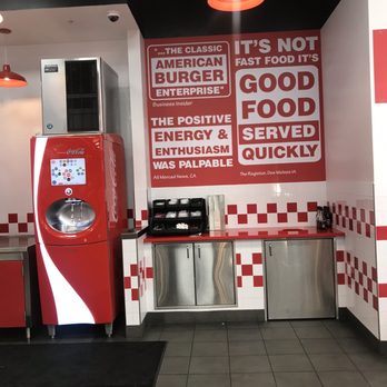 Five Guys - Condiment Area - Burgers Near Me - Baltimore, Maryland