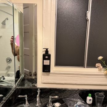 King George Hotel - Small corner mirror, please don't mind my mess and flowers I brought in - Hotels Near Me - San Francisco, California