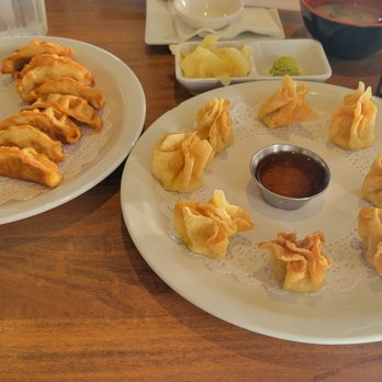 Sushi On Fire - Pork gyoza and crab wontons - Sushi Bars Near Me - Long Beach, California