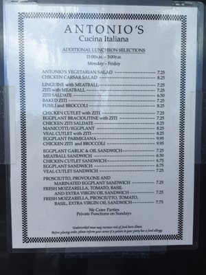Menu photo 4 Antonio's Cucina Italiana Boston, MA Menu photo 4 Antonio's Cucina Italiana Boston, MA