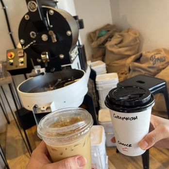 Varraco Coffee + Roasters - Banana Q Latte - Coffee & Tea Near Me - Palm Desert, California Varraco Coffee + Roasters - Banana Q Latte - Coffee & Tea Near Me - Palm Desert, California