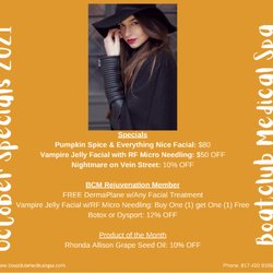 Boat Club Medical Spa - Happy Halloween! Our treat to you... Expires October 29, 2021