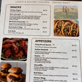 Bella Verdi Bistro - Menu 6/4/2026 - Venues & Event Spaces Near Me - Fairfield, California