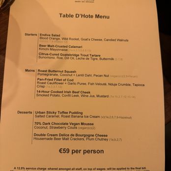 Urban Brewing - Menu - Restaurants Near Me - Dublin, D