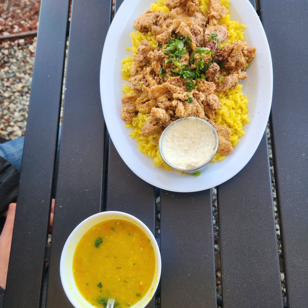 Shish Grill - Chicken schwarma with lentil soup - Mediterranean Near Me - San Ramon, California Shish Grill - Chicken schwarma with lentil soup - Mediterranean Near Me - San Ramon, California