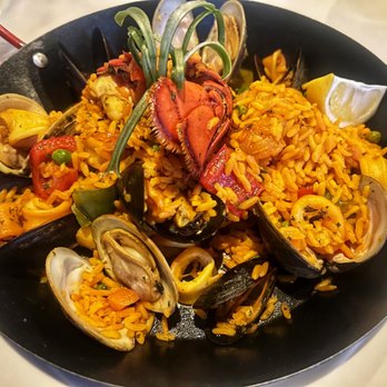 Barcelona - Closeup shot of Seafood Paella - Mediterranean Near Me - Albany, New York Barcelona - Closeup shot of Seafood Paella - Mediterranean Near Me - Albany, New York