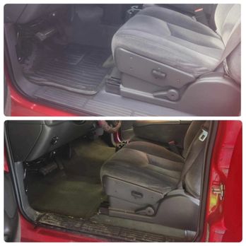 Desert Diamond Detailing - Before and after photo of interior cleaning - Auto Detailing Near Me