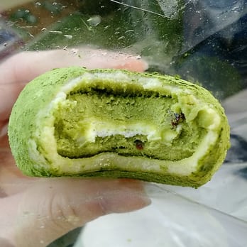 J.sweets - inside a green tea mochicream - Desserts Near Me - San Jose, California J.sweets - inside a green tea mochicream - Desserts Near Me - San Jose, California