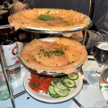 Sadelle's - House Salmon (top), Smoked Scottish (second tier) - Bakeries Near Me - New York, New York Sadelle's - House Salmon (top), Smoked Scottish (second tier) - Bakeries Near Me - New York, New York