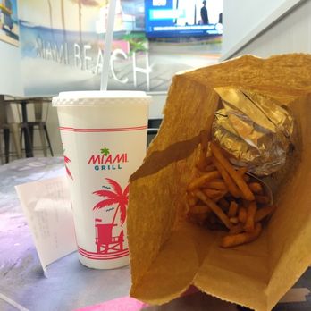 Miami Grill - Cheeseburger, seasoned fries, and a fountain drink - Fast Food Near Me - Las Vegas, Nevada