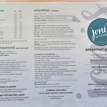 Joni's Kitchen - Menu - Sandwiches Near Me - Montauk, New York Joni's Kitchen - Menu - Sandwiches Near Me - Montauk, New York