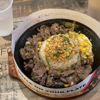 Sizzling Lunch - Beef and added egg (scrambled on the right) - Steakhouses Near Me - Cupertino, California Sizzling Lunch - Beef and added egg (scrambled on the right) - Steakhouses Near Me - Cupertino, California