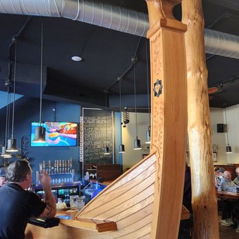 Viking Brew Pub - Wooden dragon ship bar - American Near Me - Stoughton, Wisconsin