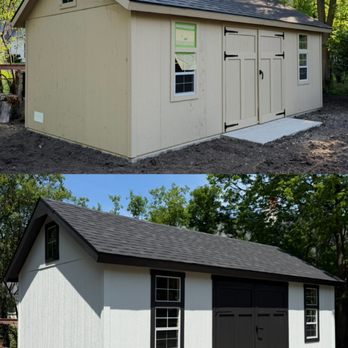 Sunpainting - A clean, modern update for this backyard shed in Northbrook - Painters Near Me - Northbrook, Illinois Sunpainting - A clean, modern update for this backyard shed in Northbrook - Painters Near Me - Northbrook, Illinois