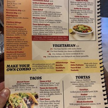 El Sol - Menu - Mexican Near Me - Sullivan, Missouri