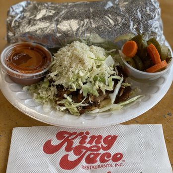 King Taco - Sopes and all meat burrito - Mexican Near Me - Long Beach, California