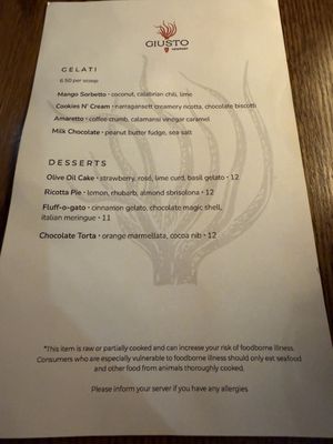 Menu photo 2 Giusto Newport Newport, RI