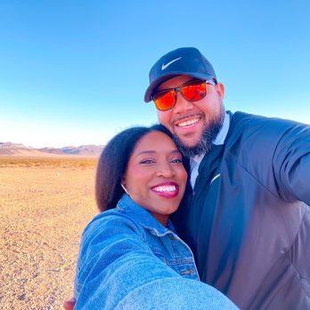 Seven Magic Mountains - The boyfriend and I at Seven Magic Rocks! - Public Art Near Me - Las Vegas, Nevada Seven Magic Mountains - The boyfriend and I at Seven Magic Rocks! - Public Art Near Me - Las Vegas, Nevada