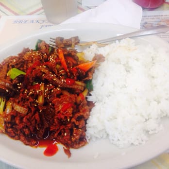 Sun's Cafe - Spicy pork with rice. Mmmm.. - Korean Near Me - Yuba City, California Sun's Cafe - Spicy pork with rice. Mmmm.. - Korean Near Me - Yuba City, California