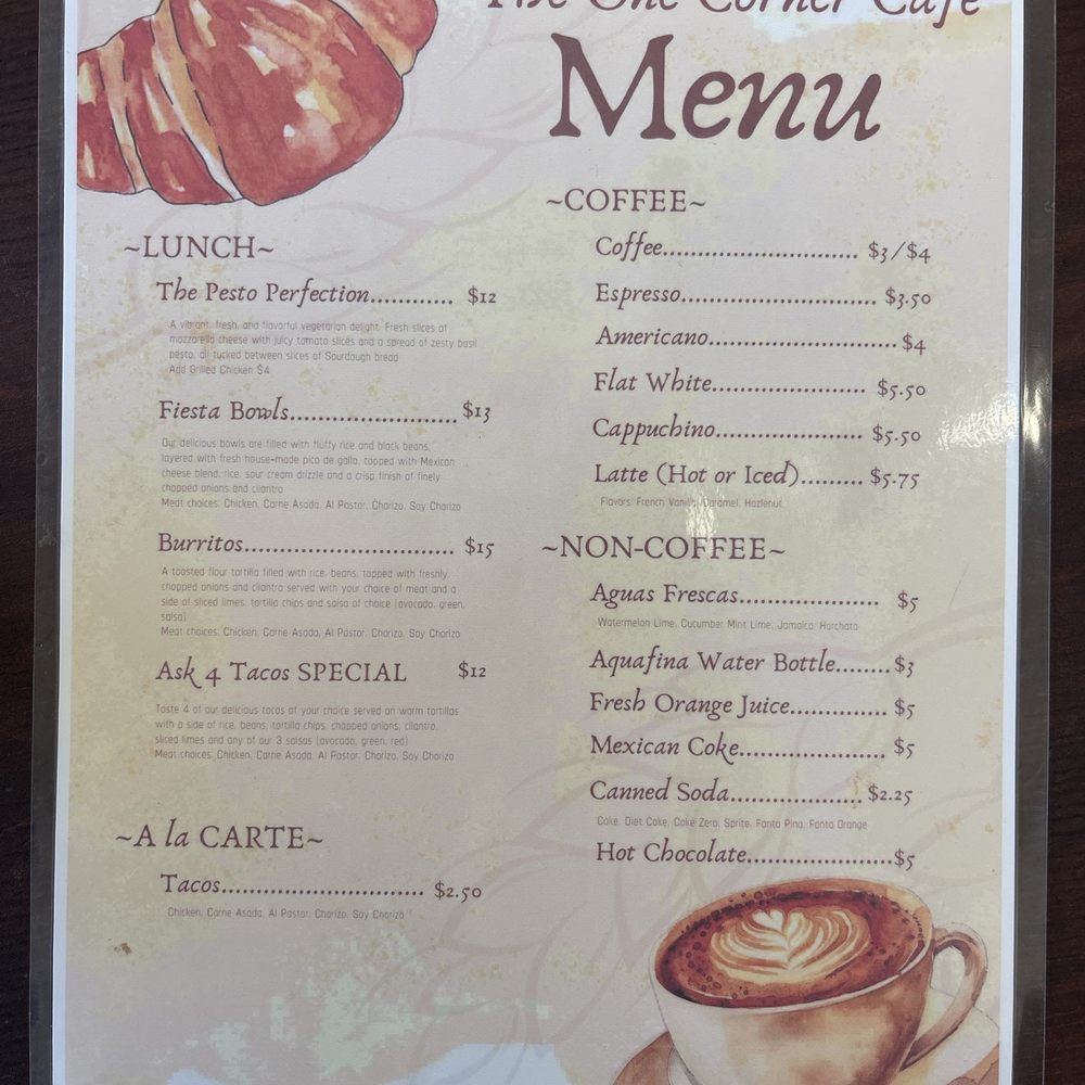 The One Corner Cafe - Lunch, Coffee, Drinks - Mexican Near Me - North Hollywood, California The One Corner Cafe - Lunch, Coffee, Drinks - Mexican Near Me - North Hollywood, California