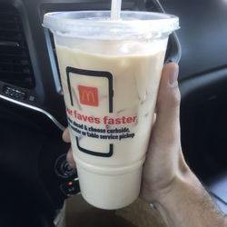 McDonald's - Large iced coffee.. but they gave me only cream?
