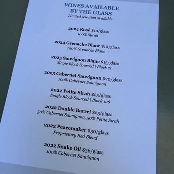 Priest Ranch - Glass options - Wine Tasting Room Near Me - Yountville, California Priest Ranch - Glass options - Wine Tasting Room Near Me - Yountville, California