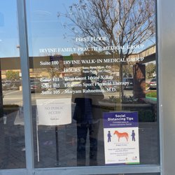 MemorialCare Urgent Care Irvine - Culver - The listed hours for operations