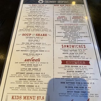 Culinary Dropout - Menu - New American Near Me - Scottsdale, Arizona