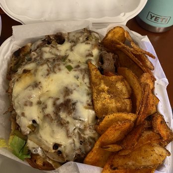 AJ’s on Hanover - AJs Cheesesteak (with steak) - New American Near Me - Baltimore, Maryland AJ’s on Hanover - AJs Cheesesteak (with steak) - New American Near Me - Baltimore, Maryland