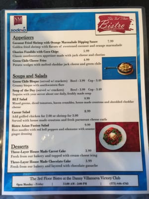 Menu photo 3 3rd Floor Bistro Las Cruces, NM