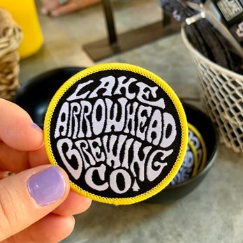 Lake Arrowhead Brewing - cute patches for purchase at register - Breweries Near Me - Lake Arrowhead, California
