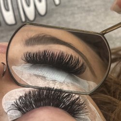 Lash My World - Our lash artist is double checking her work before completing this lash appointment