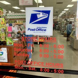 Exterior outside entrance of Bob's Variety - Hours and USPS on entrance - Sun City West, Arizona Exterior outside entrance of Bob's Variety - Hours and USPS on entrance - Sun City West, Arizona