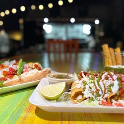 El Meson On Wheels - Wheels Special (HotDogs Mexicanos, Flautas de Pollo in a Cup & Tacos de Papa)!!!!!