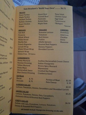 Menu photo 5 Sam's Deli Eastham, MA