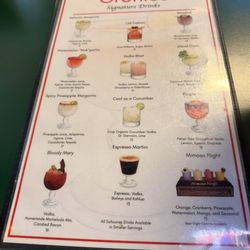 Cronies Sports Grill - Drink menu