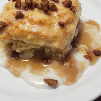 Maverick Biscuit - Biscuit Cinnamon Roll was the Mr's dessert cream cheese icing, pecans ...light and fluffy was just right - Comfort Food Near Me - Taylors, South Carolina Maverick Biscuit - Biscuit Cinnamon Roll was the Mr's dessert cream cheese icing, pecans ...light and fluffy was just right - Comfort Food Near Me - Taylors, South Carolina