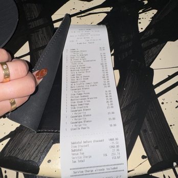 Giselle Miami - Our bill for the 10 of us! - Mediterranean Near Me - Miami, Florida