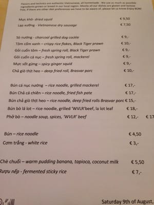 Menu photo 4 BÚN Antwerp, VAN Menu photo 4 BÚN Antwerp, VAN