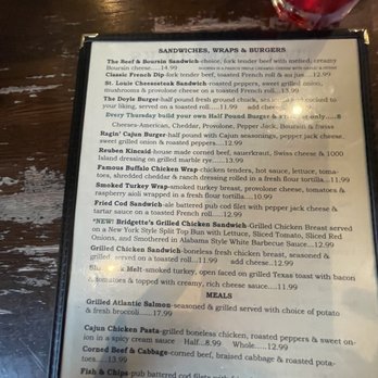 Two Shamrocks Public House - Menu - Irish Near Me - O'Fallon, Missouri