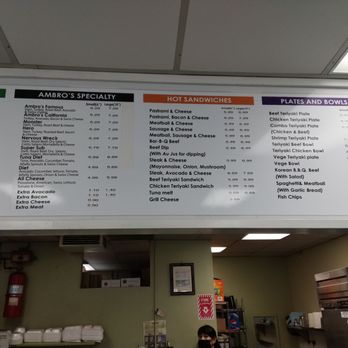 Ambro's Subs - Menu 2021 part 2 - Sandwiches Near Me - San Dimas, California