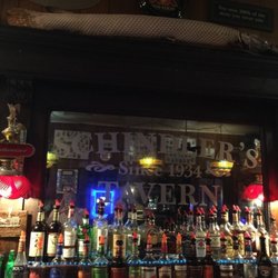 Schindler's Tavern - Gorgeous back bar , with a monster Alligator Gar !!