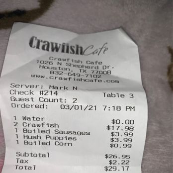 Crawfish Cafe - Seafood Near Me - Houston, Texas