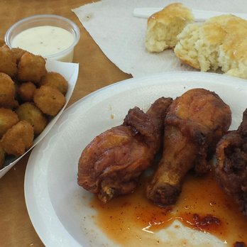 Uncle Lous Fried Chicken - 3 piece with a biscuit and a side. I chose okra - Chicken Wings Near Me - Memphis, Tennessee Uncle Lous Fried Chicken - 3 piece with a biscuit and a side. I chose okra - Chicken Wings Near Me - Memphis, Tennessee